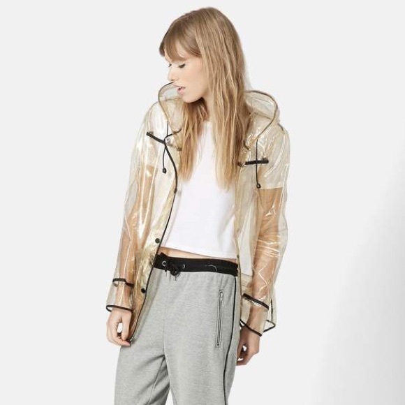 topshop sequin rain mac